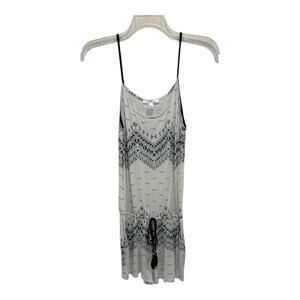 Lascana Venus Romper Women Small White Black Sleeveless Drop Waist Tassels Beach